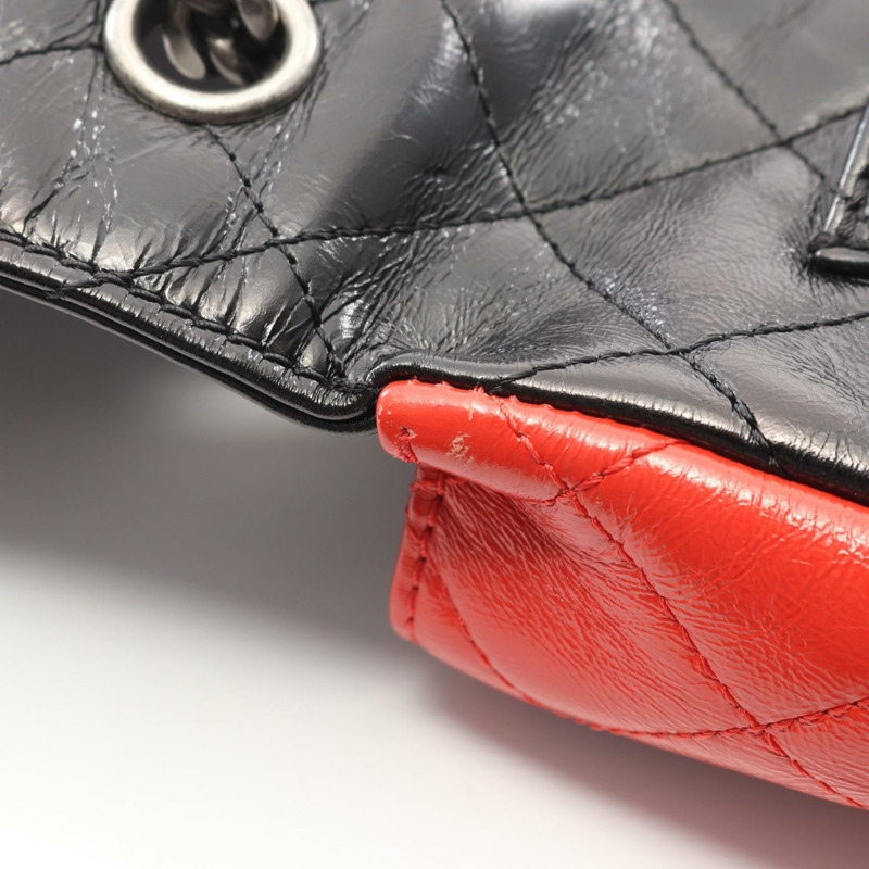 香奈兒 (CHANEL) Matelasse 三色鏈條肩背包，黑色、海軍藍、紅色，二手，帶五金配件-7