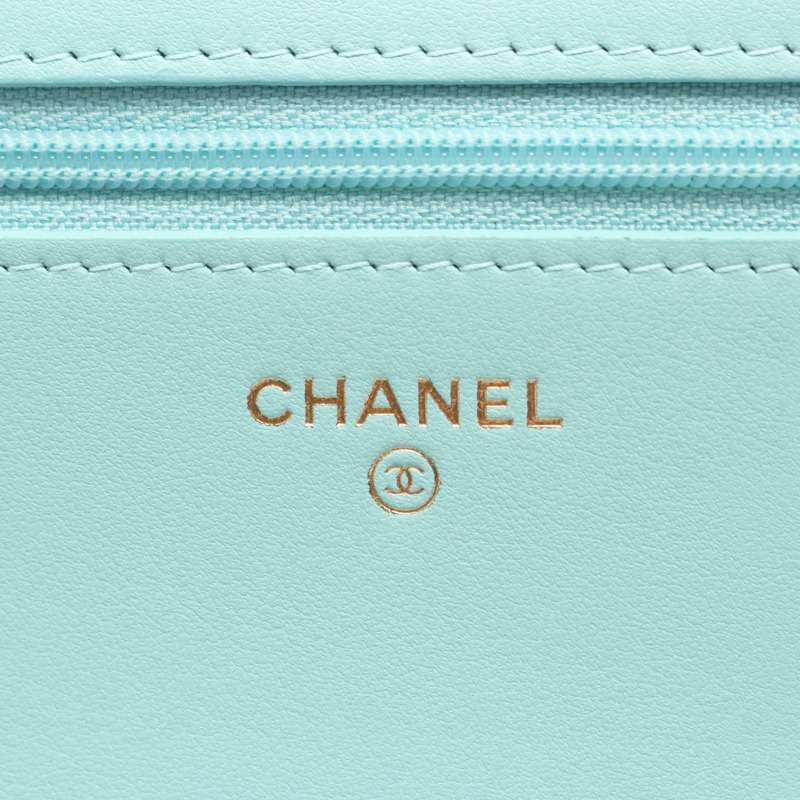 香奈兒 Boy Chanel 絎縫鏈條肩背斜背包 AP1117 皮革 藍色 GHW-3