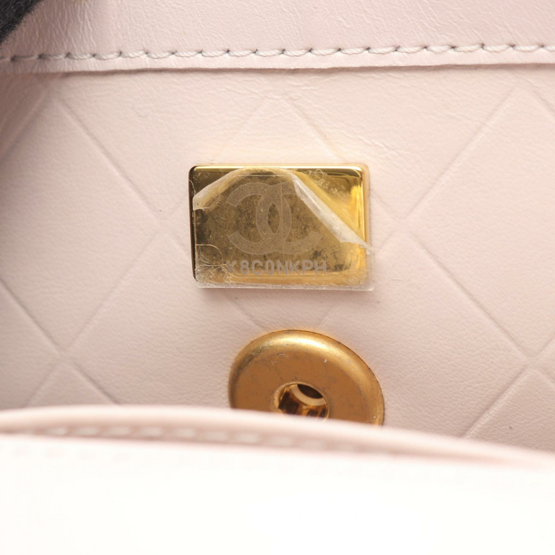 香奈兒 (CHANEL) 絎縫鏈條單肩包，羊皮材質，粉紅色，二手，女士，金色五金-4