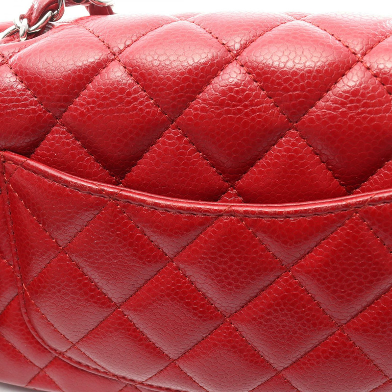 香奈兒 (CHANEL) 迷你絎縫 20 鏈條斜背包 A69900 紅色皮革 SHW-10