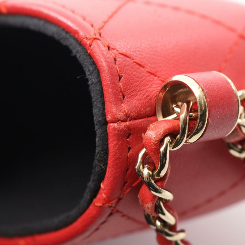 香奈兒 (CHANEL) 絎縫鏈條手機包單肩斜背包 A94471 羊皮 GHW-7