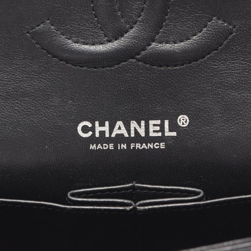 香奈兒 (CHANEL) 絎縫雙蓋鏈條肩背包，黑色皮革，SHW 五金配件，二手女款-3