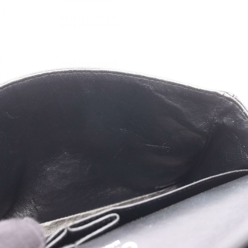 香奈兒 (CHANEL) 絎縫雙蓋鏈條肩背包，黑色皮革，SHW 五金配件，二手女款-5