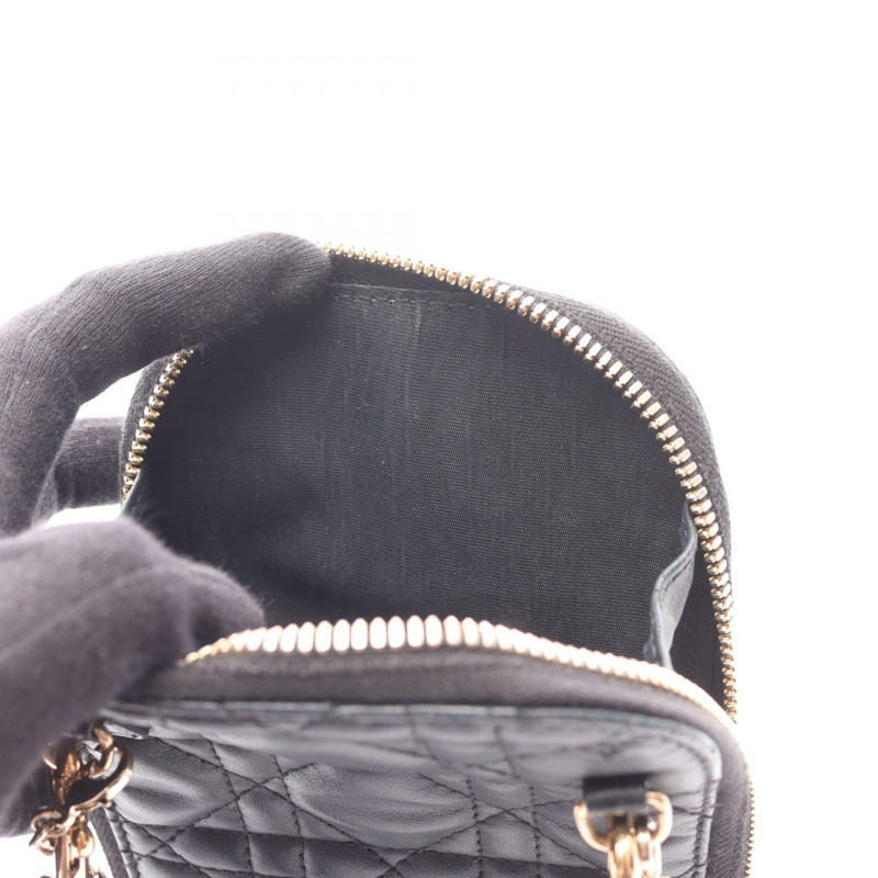 Dior LADY DIOR 手機鏈肩包 S0872ONMJ 皮革黑色二手-4