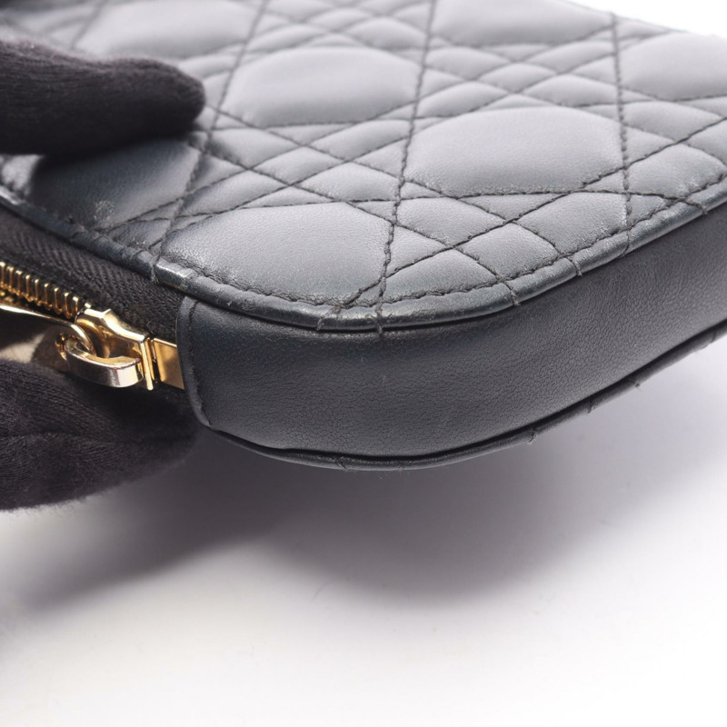 Dior LADY DIOR 手機鏈肩包 S0872ONMJ 皮革黑色二手-7