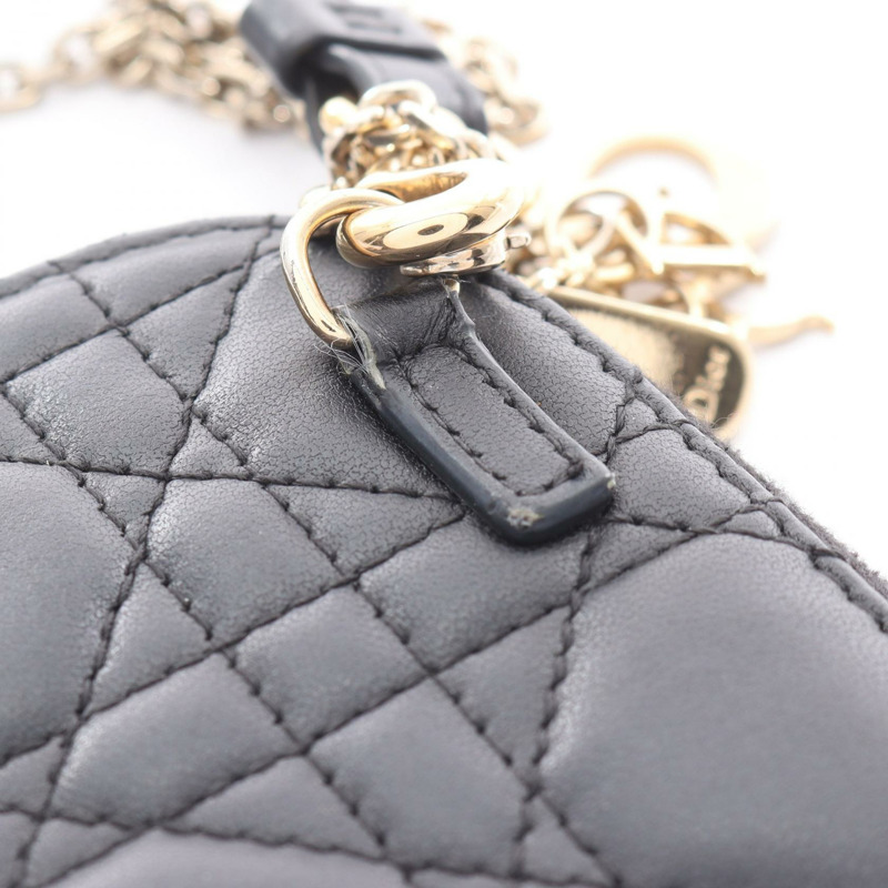 Dior LADY DIOR 手機鏈肩包 S0872ONMJ 皮革黑色二手-8