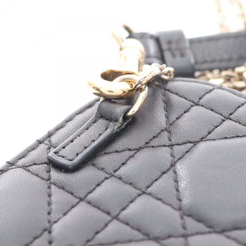 Dior LADY DIOR 手機鏈肩包 S0872ONMJ 皮革黑色二手-9