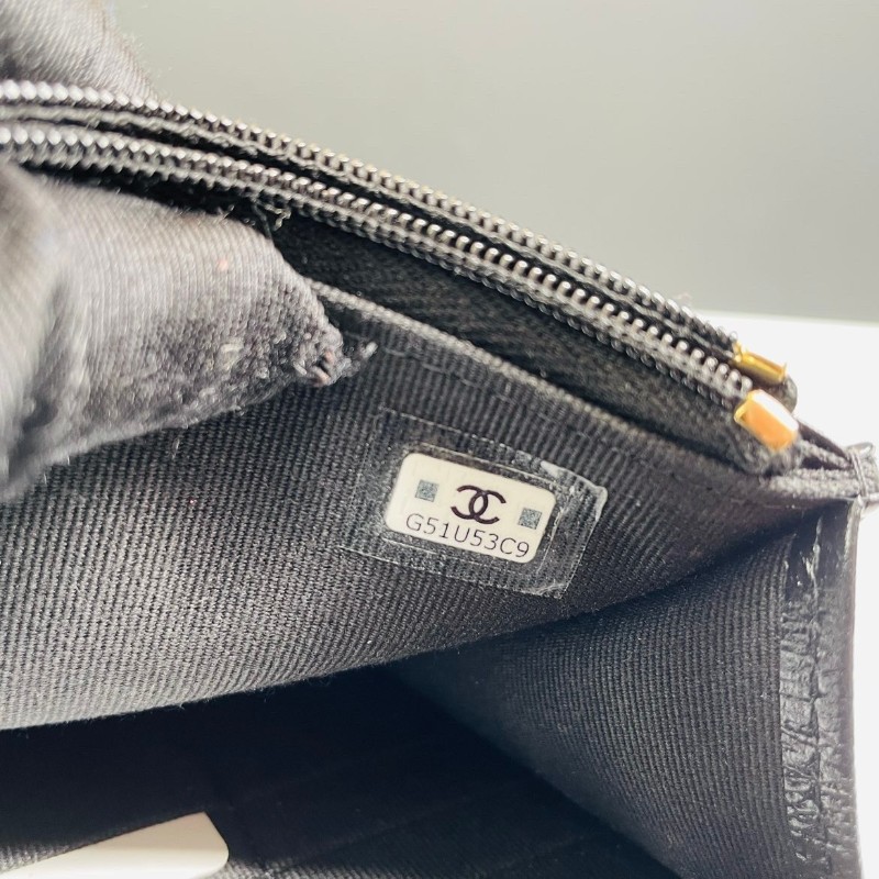 專櫃價7.8折！Chanel香奈兒  24P新款 黑金珍珠手柄 黑色油臘皮風琴包 小羊皮材質菱格紋  超美珍珠手柄 斜挎手提都很美-23