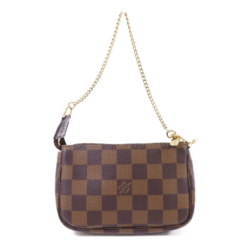 LOUIS VUITTON Damier Mini Pochette Accessoires金扣手挽袋-0