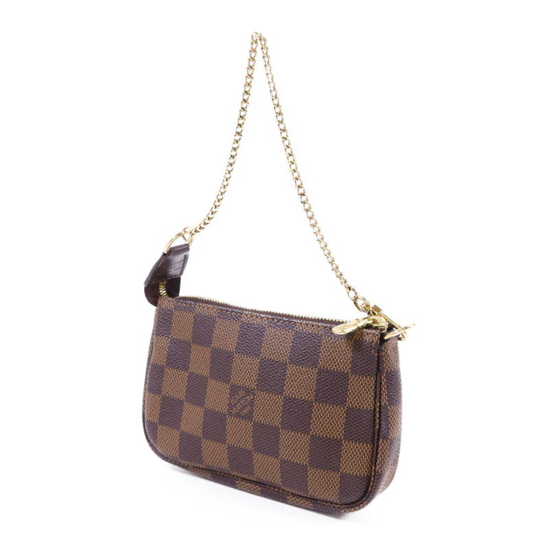 LOUIS VUITTON Damier Mini Pochette Accessoires金扣手挽袋-2