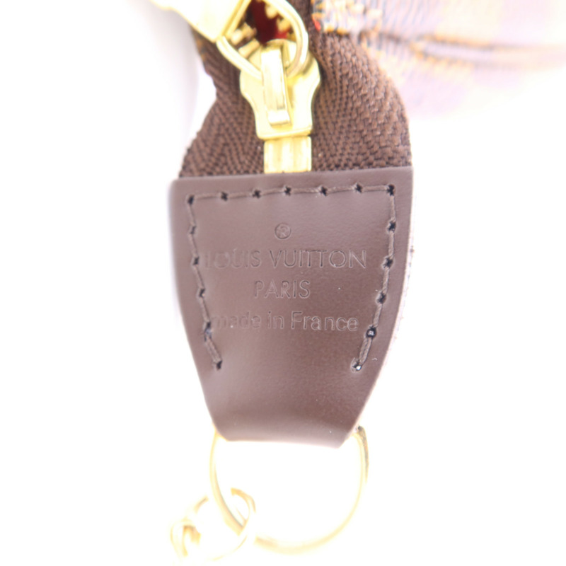 LOUIS VUITTON Damier Mini Pochette Accessoires金扣手挽袋-6