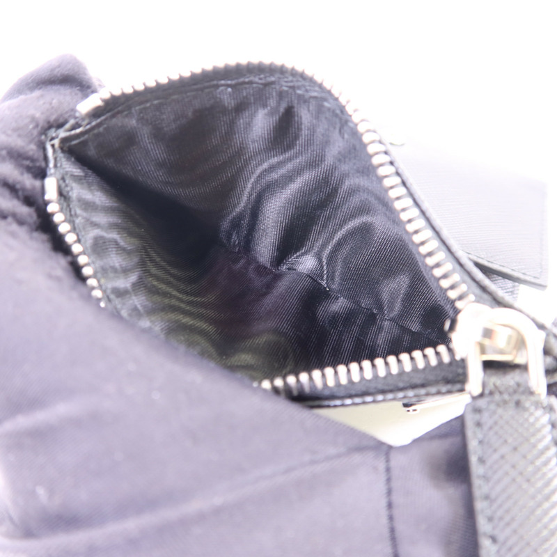 PRADA Saffiano皮革Trifold Wallet銀扣錢包-7