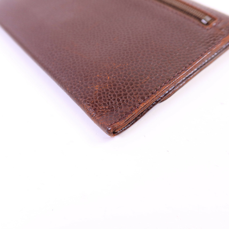 CHANEL 牛皮皮革Bifold Wallet金扣錢包-13