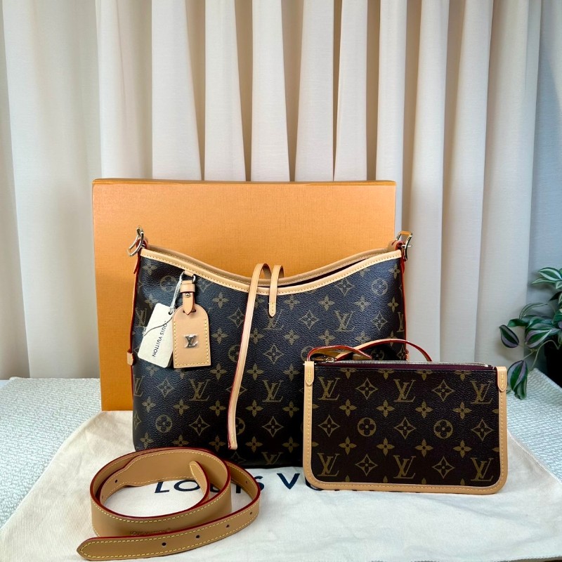 ZZZ LV路易威登carryall  棕色經典老花 容量大 日常通勤、出門都很實用 百搭不挑衣服 有子包-0