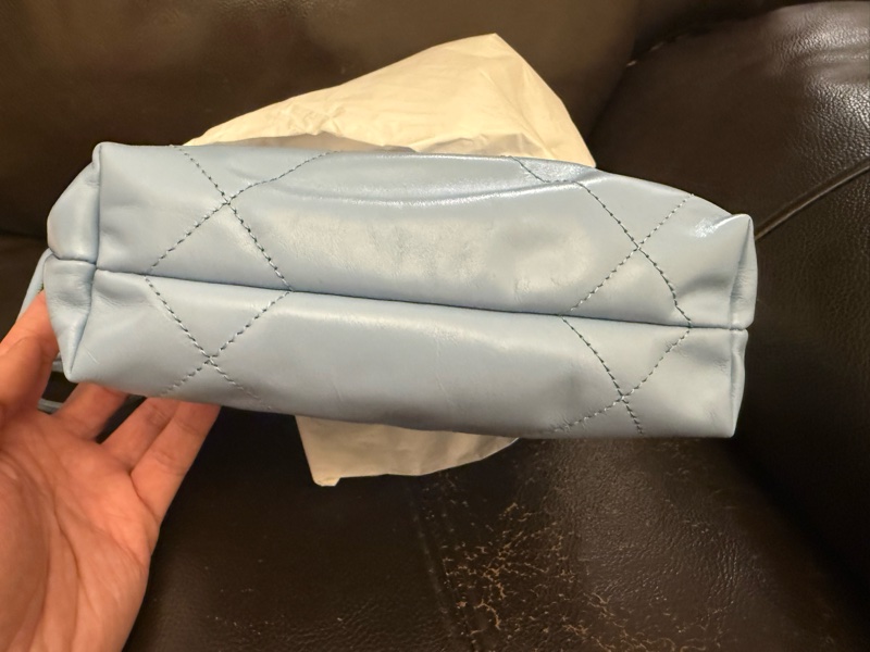 Chanel 香奈兒 Chanel Mini 22 Baby Blue 天藍配銀鏈-7