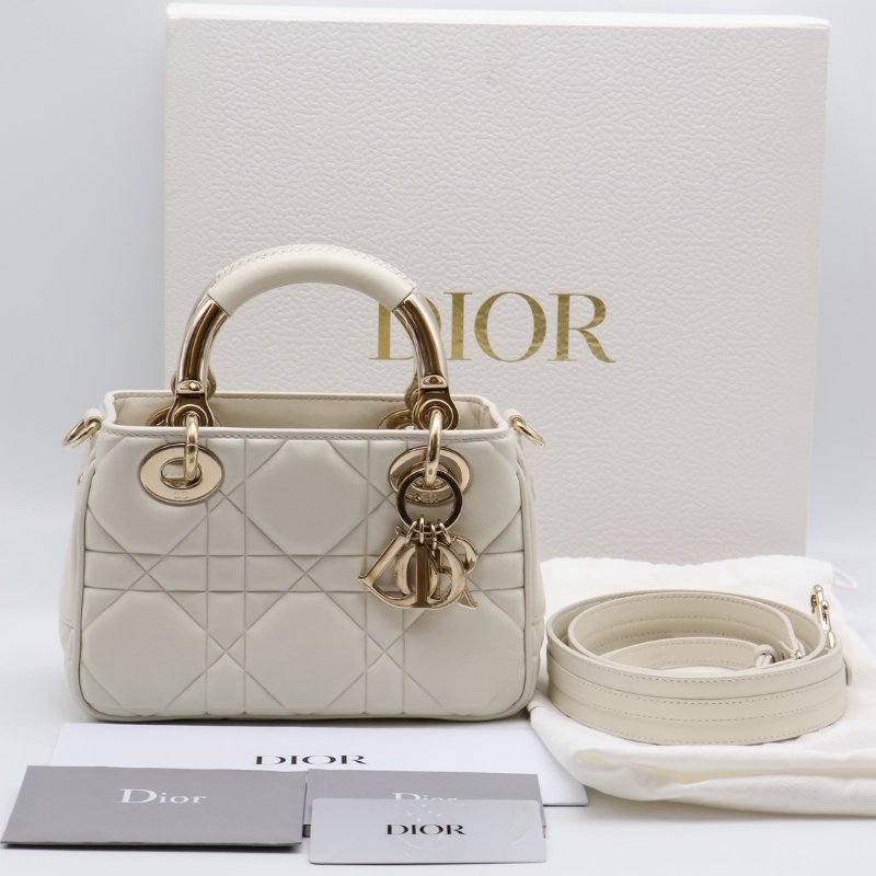 DIOR Lady dior 95.22 Bag - 白金-17