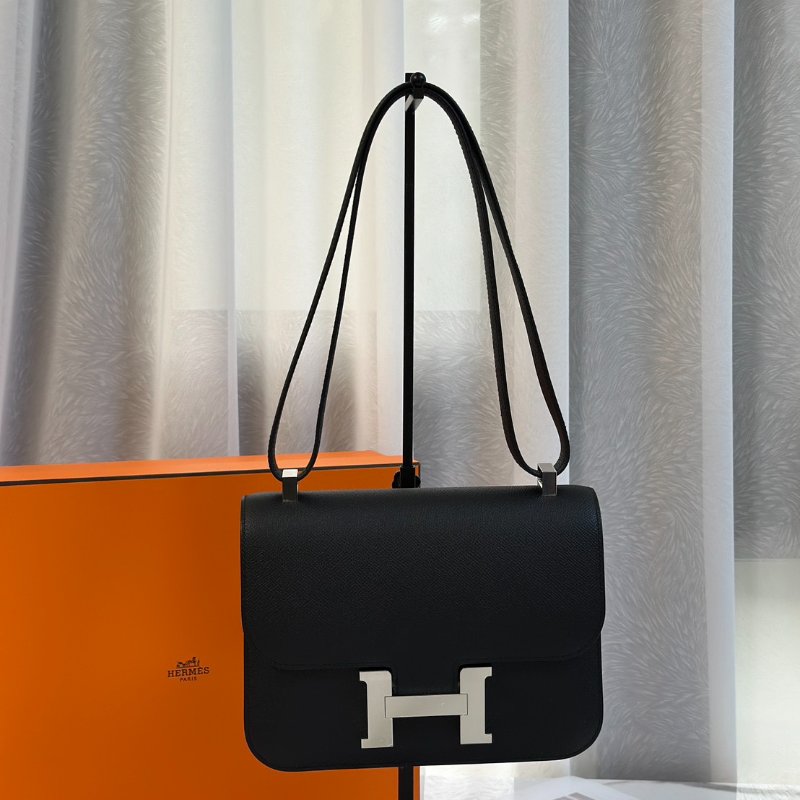 HERMES Constance 24 - 黑銀 K-0