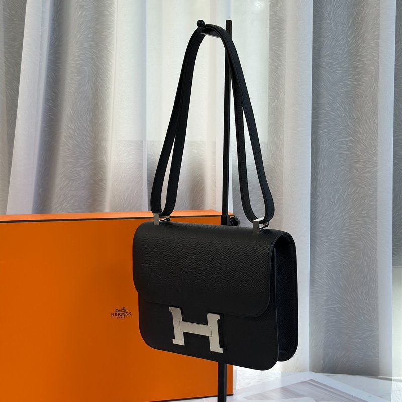 HERMES Constance 24 - 黑銀 K-3