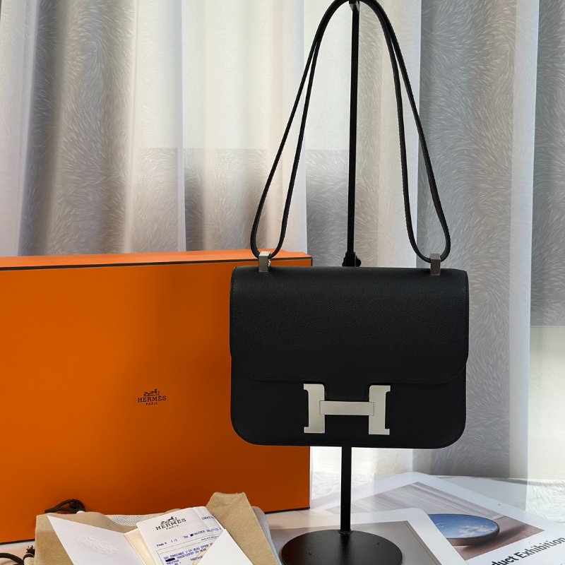 HERMES Constance 24 - 黑銀 K-8