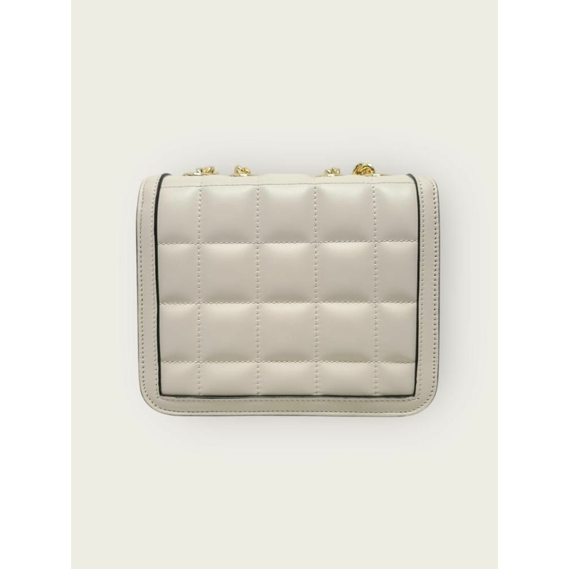 【包稅】GUCCI 白色絎縫皮革互扣式 G 字裝飾迷你單肩包-4