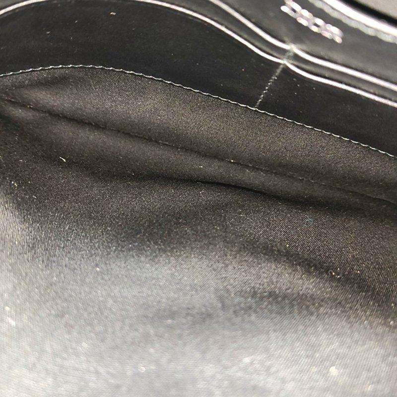 DIOR深藍色帆布老花提花手拿包釘色五金-8