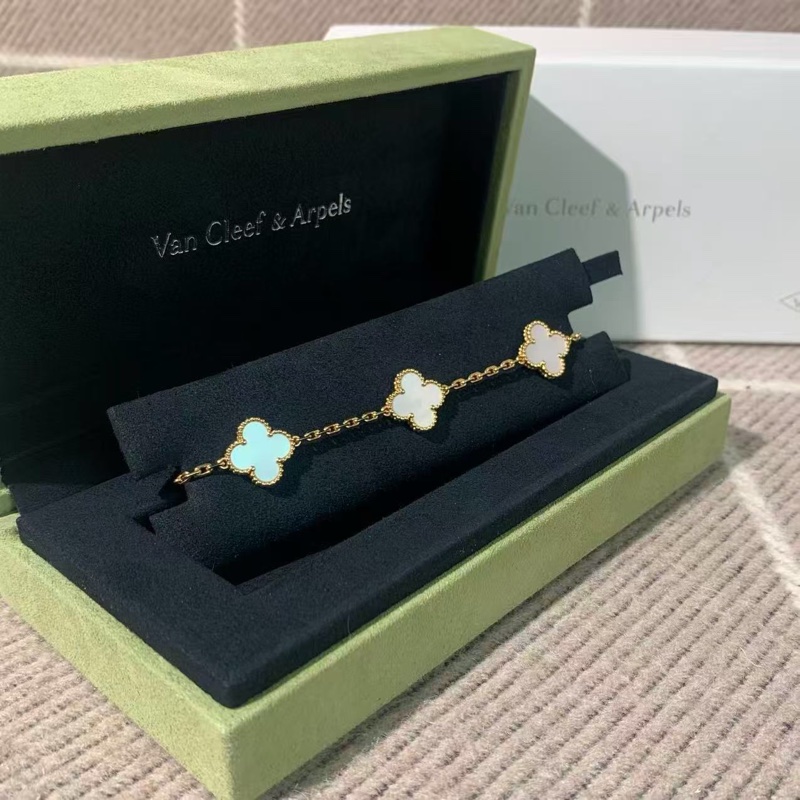 Vca 梵克雅寶Vintage Alhambra五花白貝母手鍊 ，2023購入-1