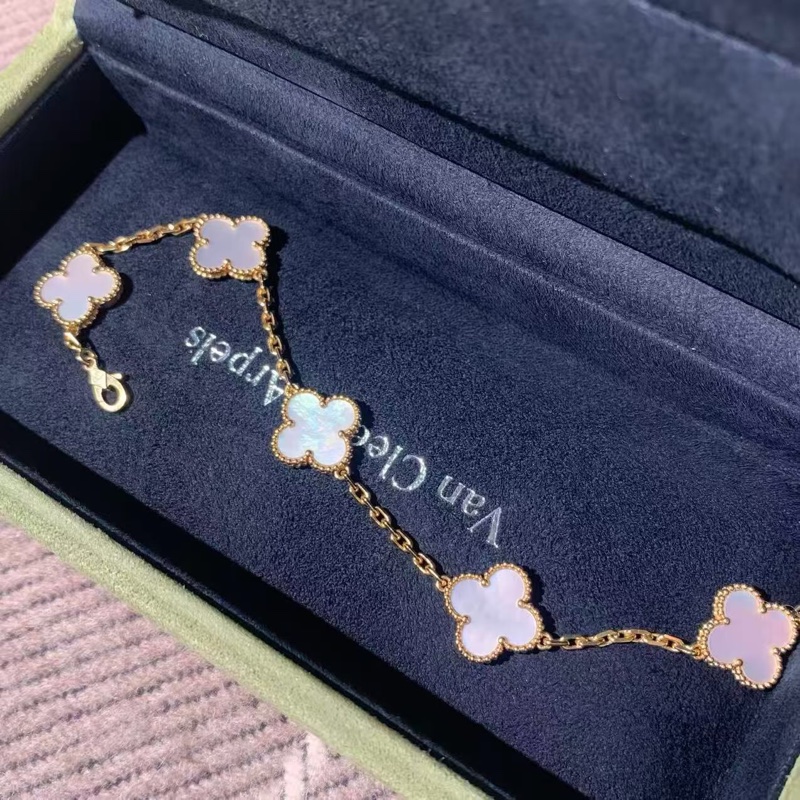 Vca 梵克雅寶Vintage Alhambra五花白貝母手鍊 ，2023購入-2