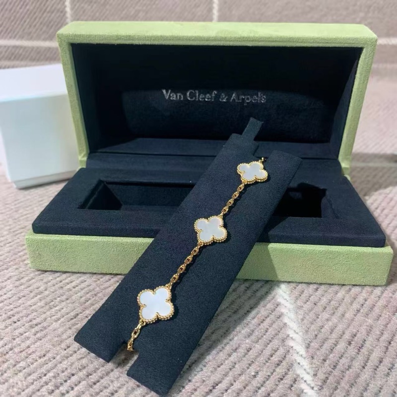 Vca 梵克雅寶Vintage Alhambra五花白貝母手鍊 ，2023購入-3