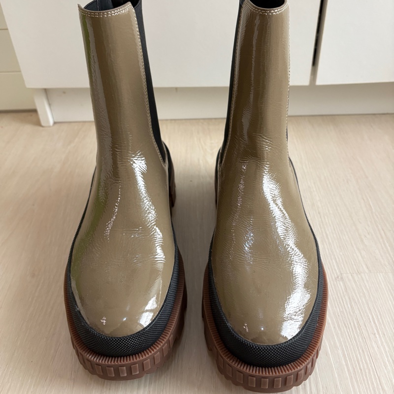 Moncler Coralyne 漆皮厚底靴-4