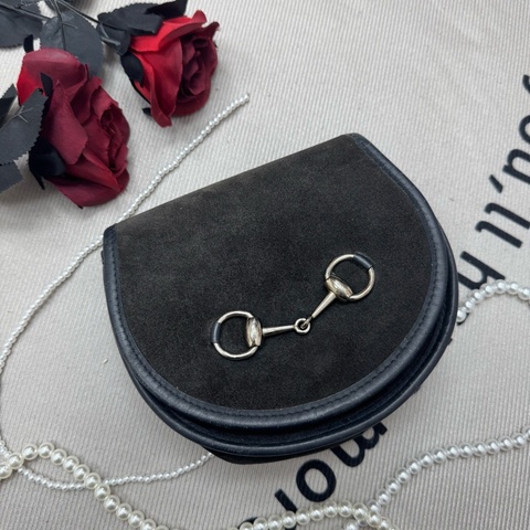 Gucci麂皮馬銜扣腰包 中古 vintage