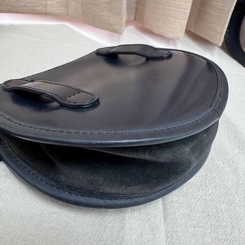 Gucci麂皮馬銜扣腰包 中古 vintage-14