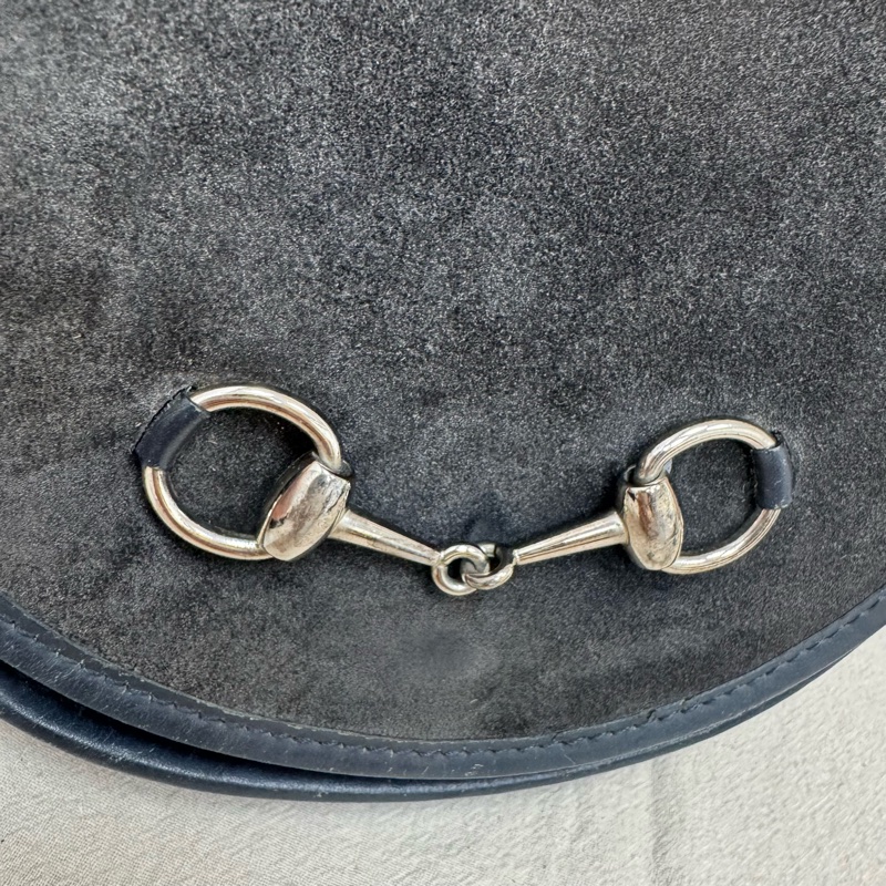 Gucci麂皮馬銜扣腰包 中古 vintage-16