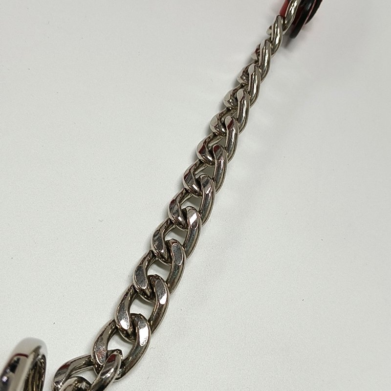 PRADA紅色牛皮單肩包斜挎包銀色五金可拆卸肩帶-13