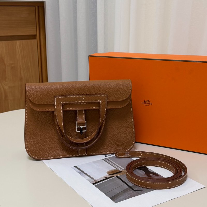 HERMES Halzan 25 - 金棕銀 K-0