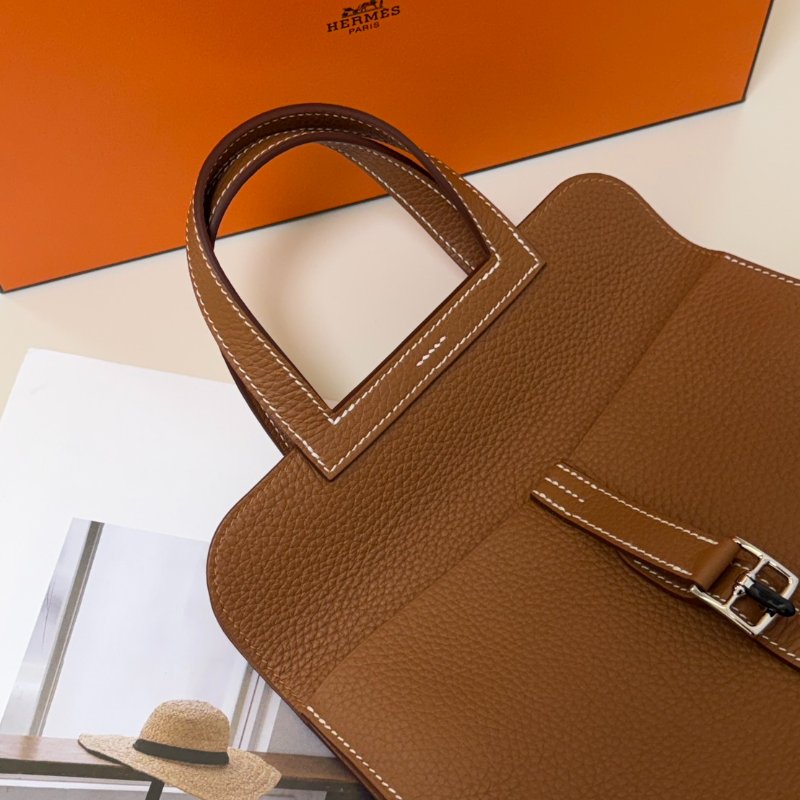 HERMES Halzan 25 - 金棕銀 K-6
