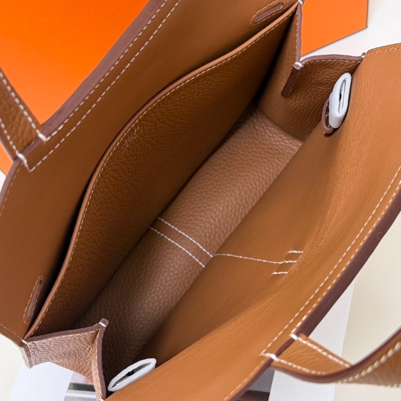 HERMES Halzan 25 - 金棕銀 K-7