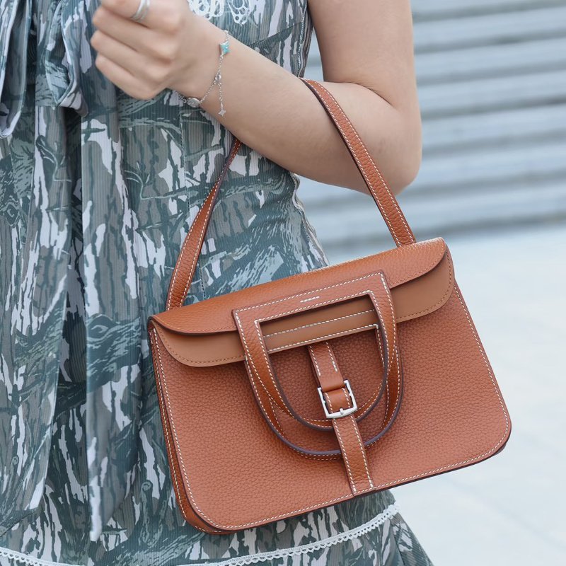 HERMES Halzan 25 - 金棕銀 K-10