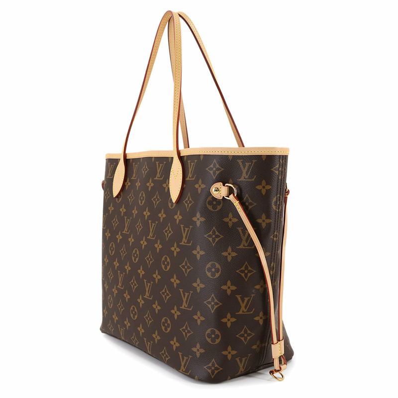 路易威登 Monogram Neverfull MM 手提包，棕色/櫻桃紅，M46987，RFID-2