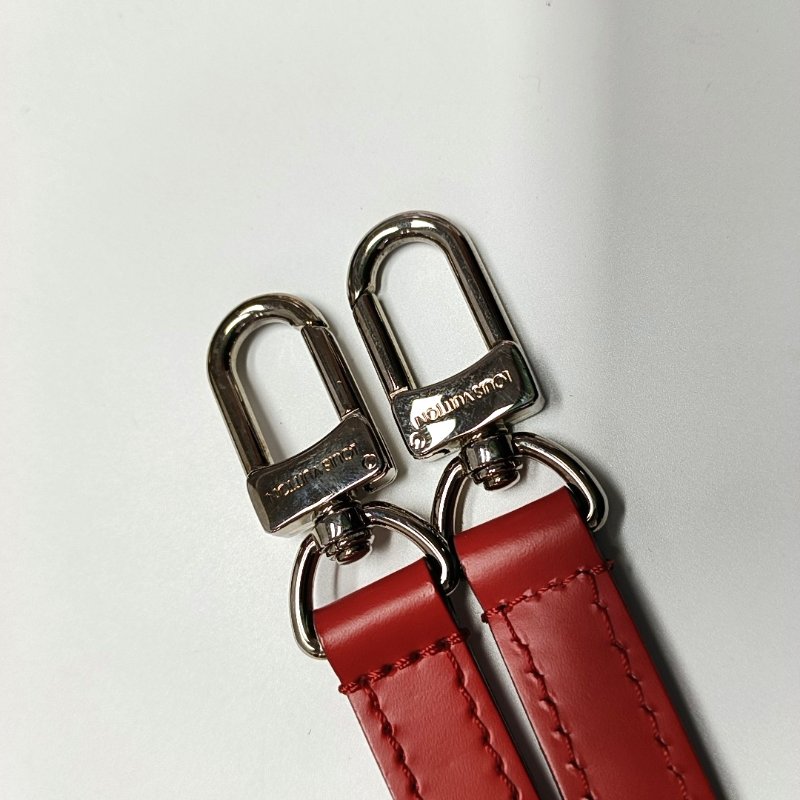 LOUIS VUITTON CLUNY中號紅色EPI牛皮水波紋壓紋克魯尼單肩包手提包斜挎包銀色五金-14