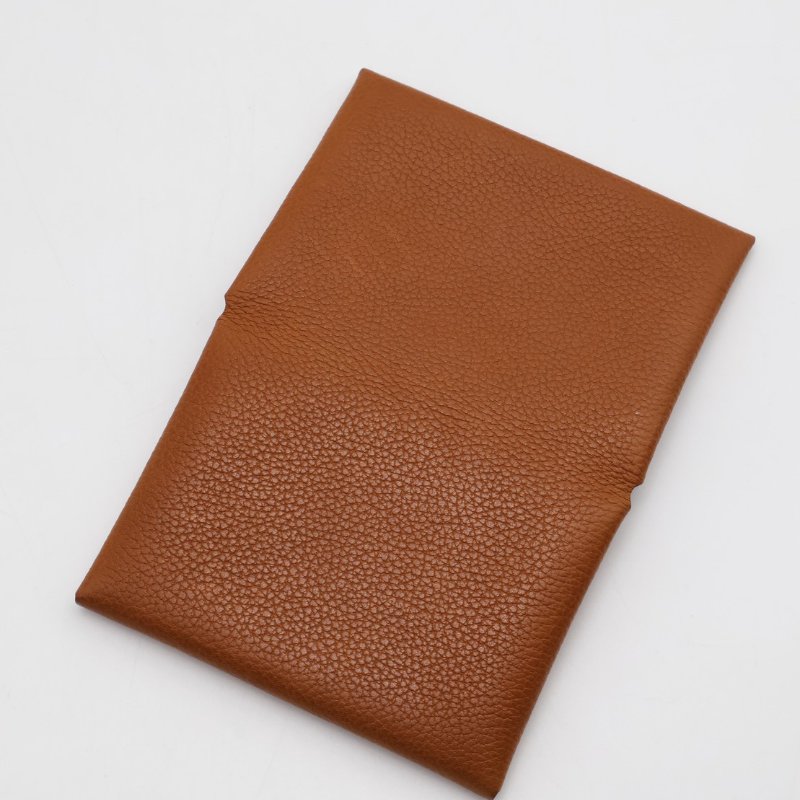 HERMES 馬鞍皮Calvi duo - 金棕 K-1