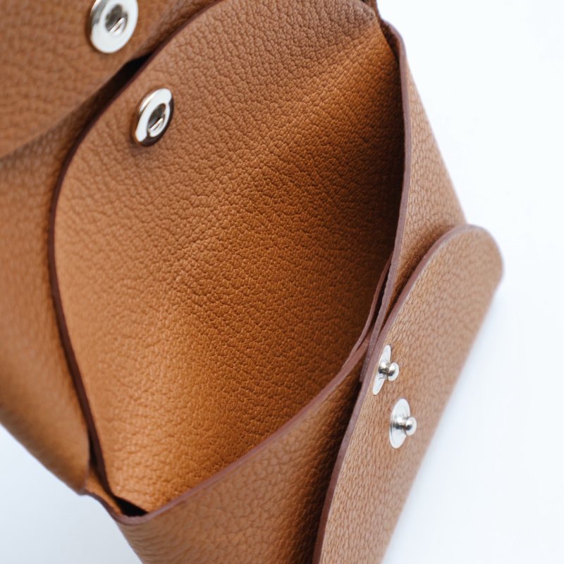 HERMES 馬鞍皮Calvi duo - 金棕 K-3