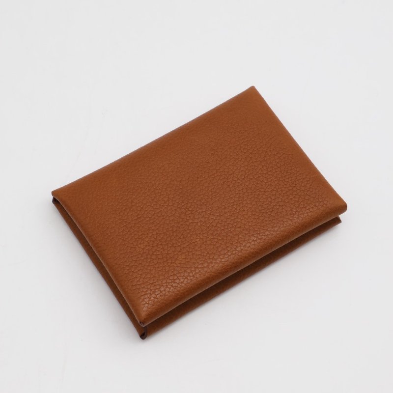 HERMES 馬鞍皮Calvi duo - 金棕 K-6