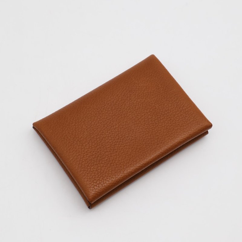 HERMES 馬鞍皮Calvi duo - 金棕 K-7