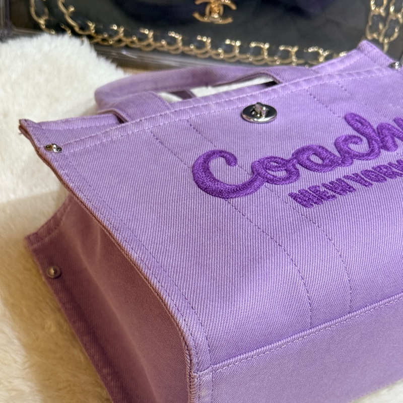 狀態美🏅COACH牛仔 斜背包 托特 薰衣草紫 💜紫色控不能錯過的美包-22