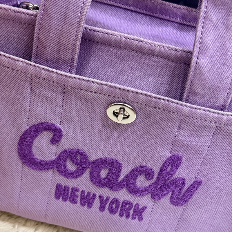 狀態美🏅COACH牛仔 斜背包 托特 薰衣草紫 💜紫色控不能錯過的美包-23
