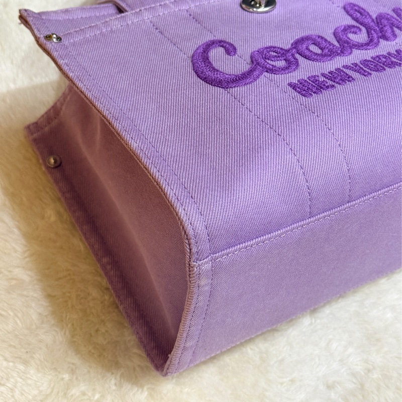 狀態美🏅COACH牛仔 斜背包 托特 薰衣草紫 💜紫色控不能錯過的美包-50