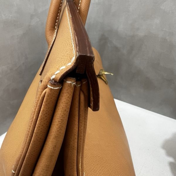 Hermès Haut à Courroies 45 奶茶色手袋-15