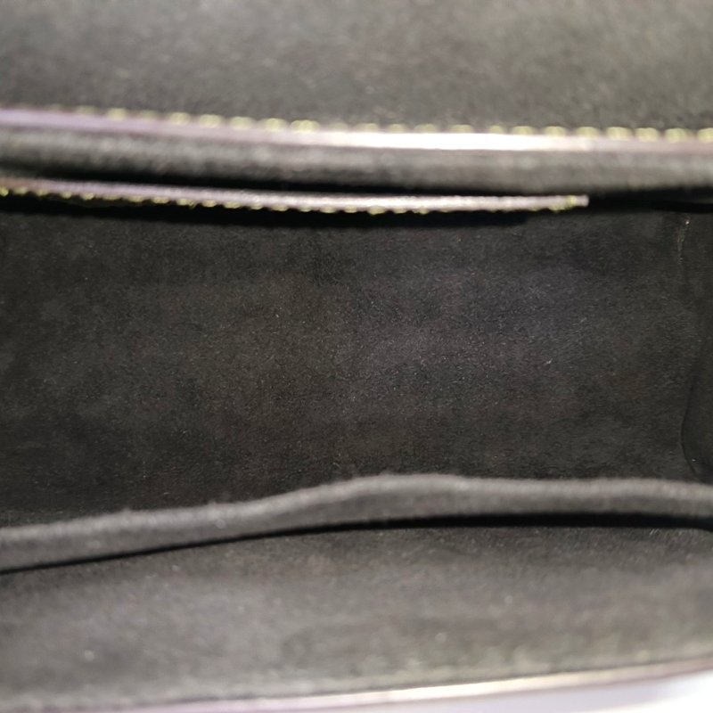 LOUIS VUITTON TWIST中號棕色塗層帆布老花水波紋單肩包斜挎包金色五金可拆卸肩帶-6