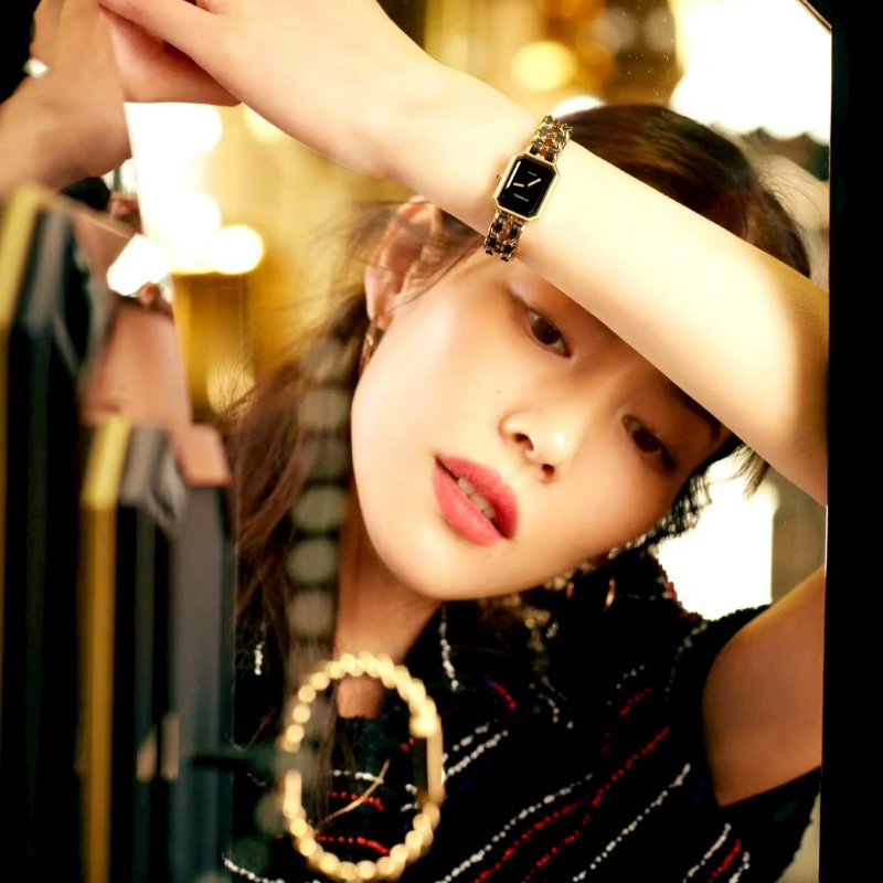 CHANEL 經典Premiers皮穿鍊方糖腕錶 - S黑金-8