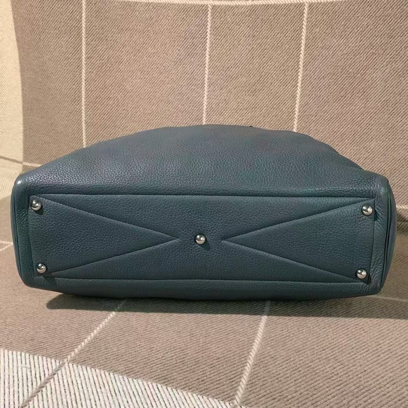 二手Hermes愛馬仕Victoria維多利亞手提單肩包，尺寸42灰色，方框Q刻-5